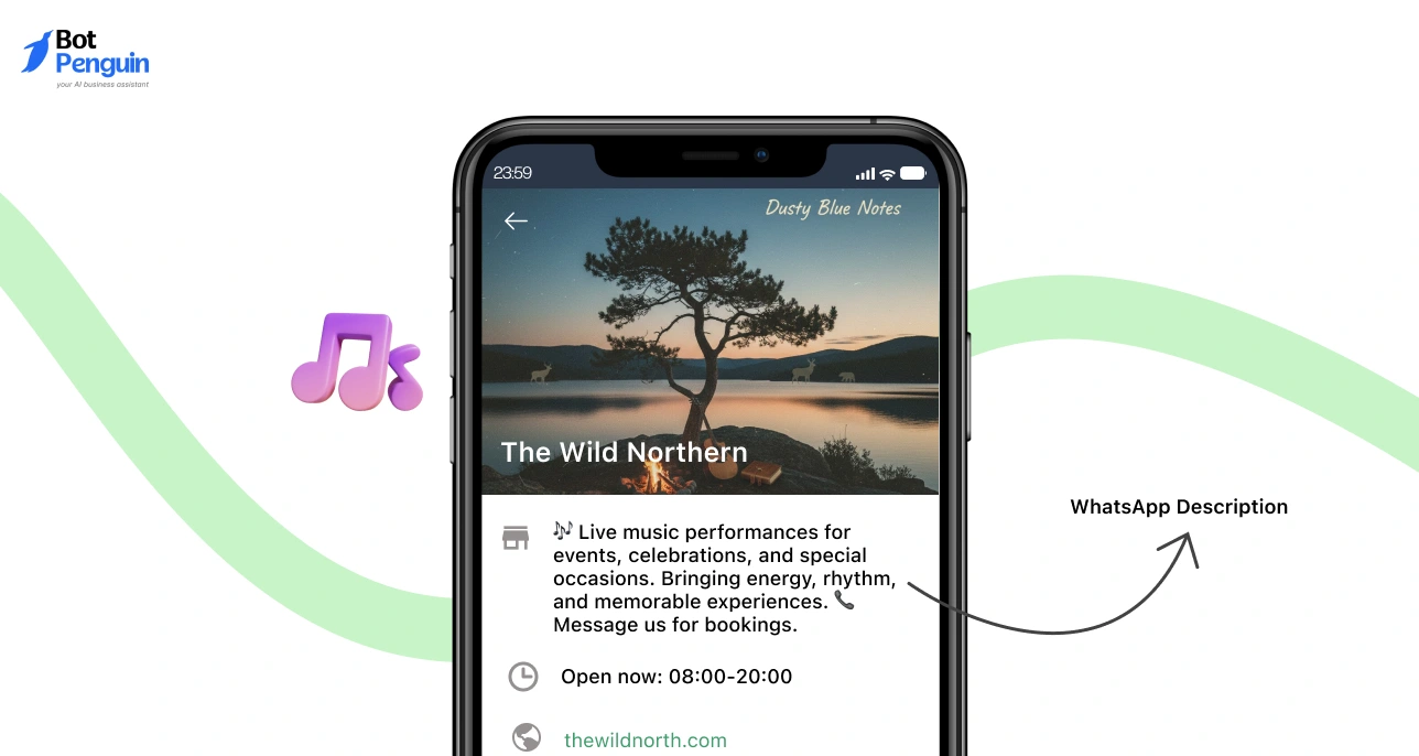 WhatsApp Business Description for Music Bands and Performers